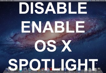 Disable and Enable MAC OS X Spotlight